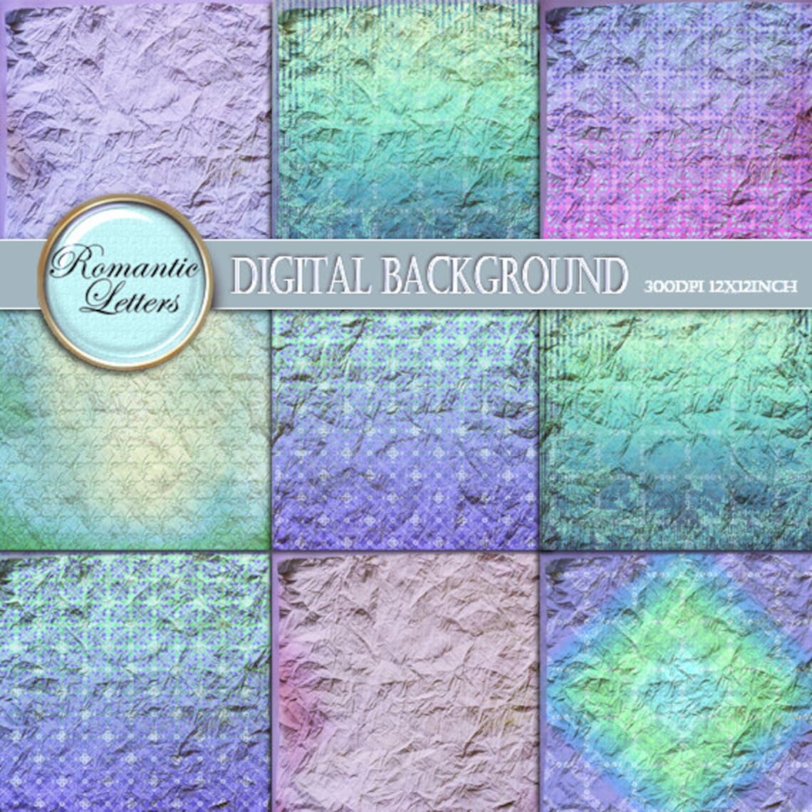 Shabby Chic Digital Paper Pack Digital Scrapbook Watercolor - Etsy