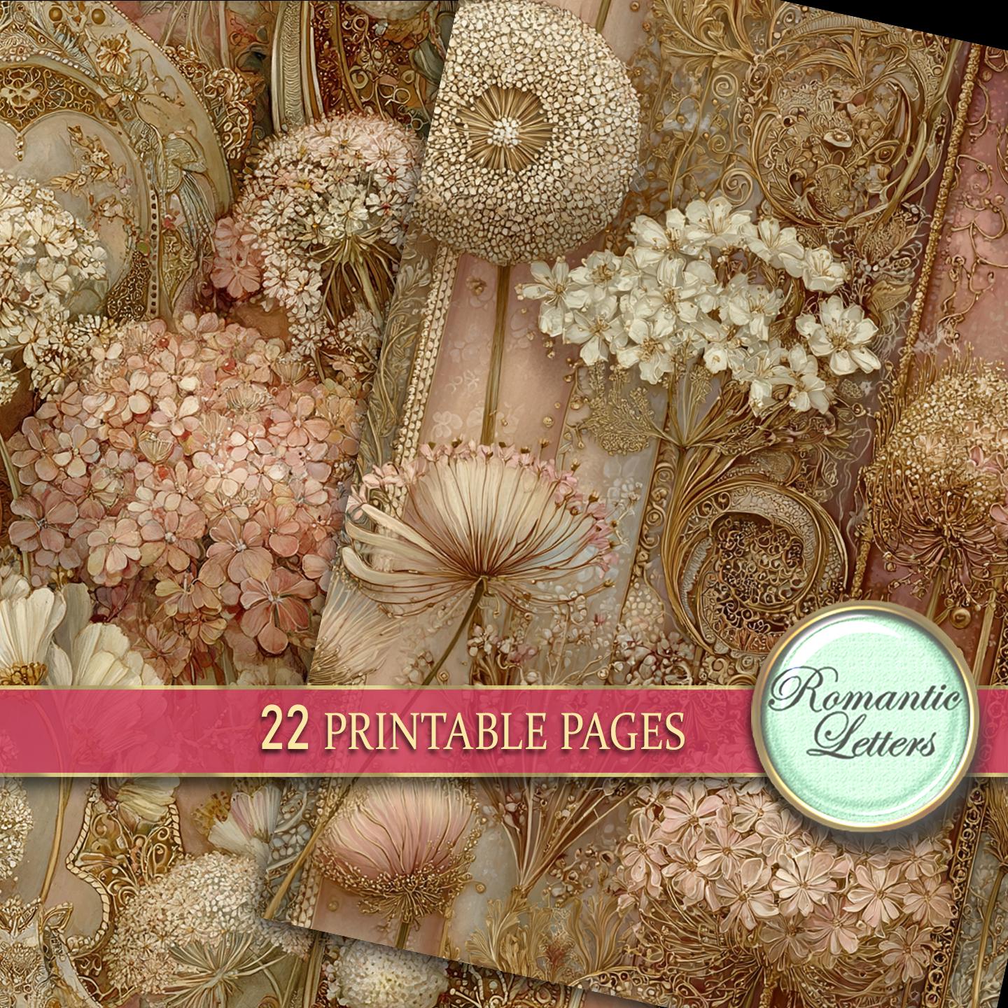 Vintage Junk Journal Pages Digital Scrapbook Paper Pack Shabby Chic ...