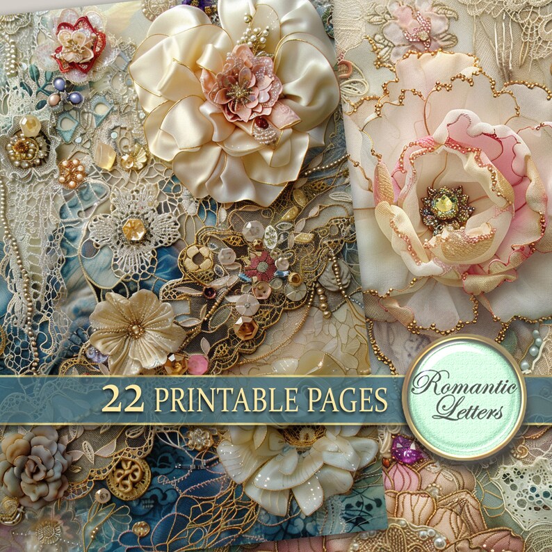Printable Digital Junk Journal Pages Wedding Scrapbook Paper Pack ...