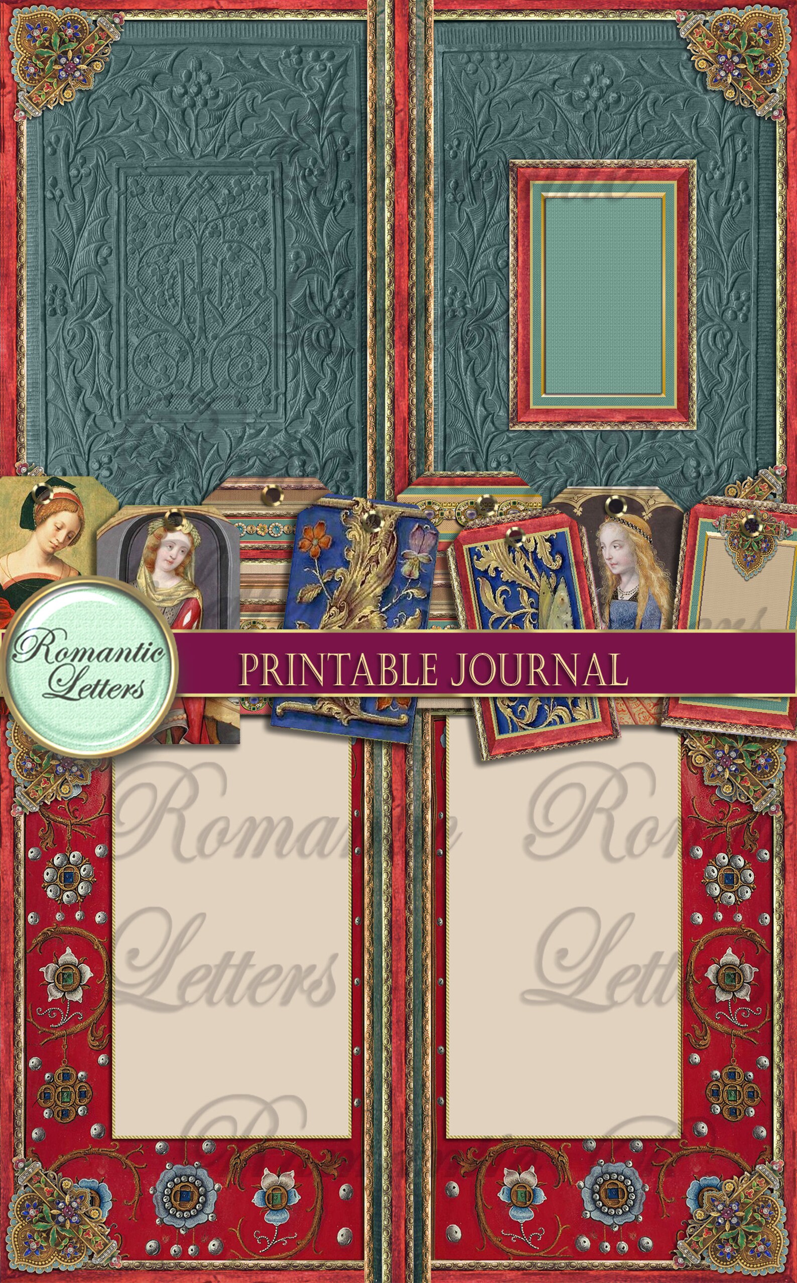 Printable Junk Journal Kit Digital Scrapbook Printable Journal Craft ...