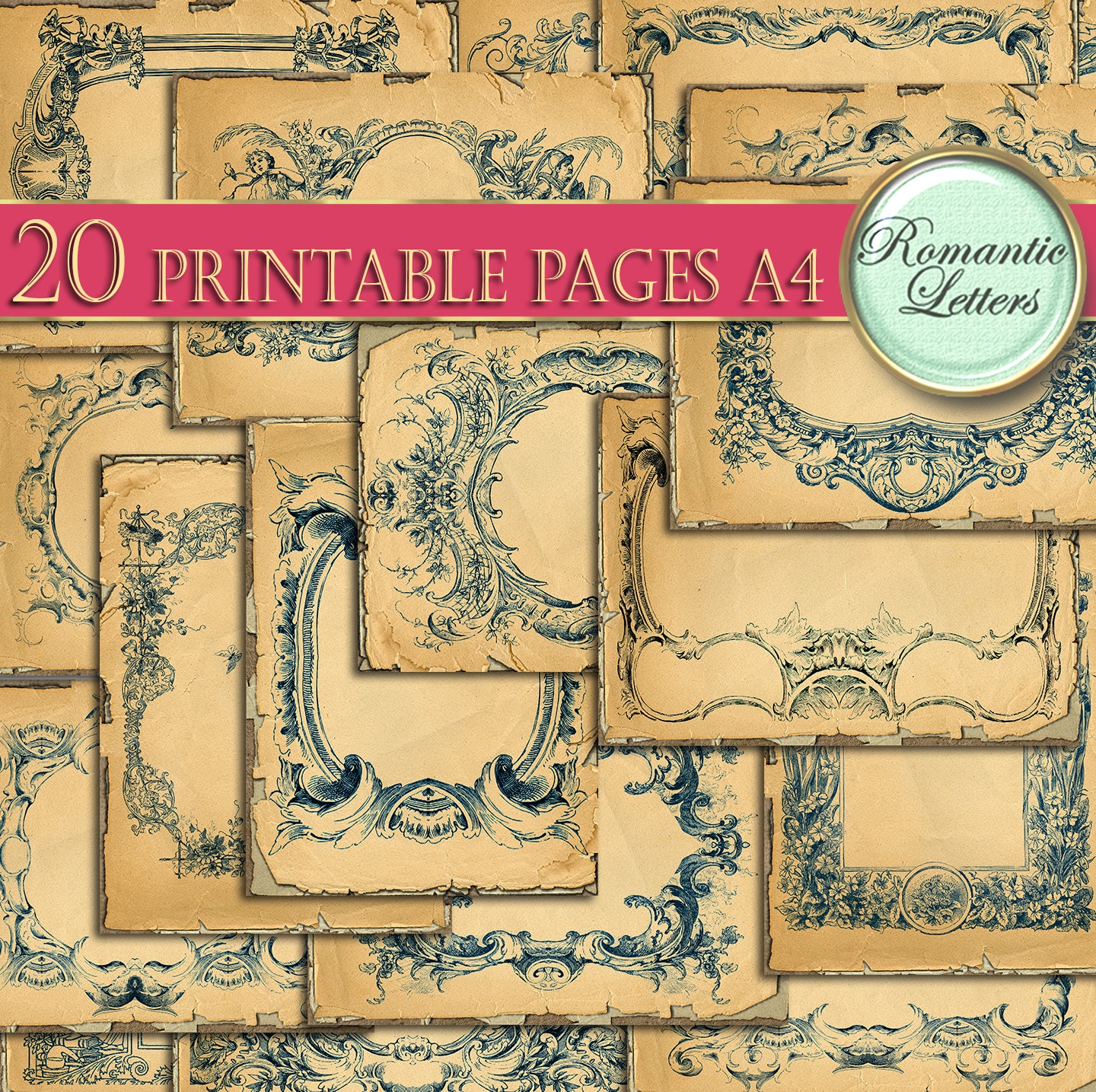 Free Printable Vintage Scrapbook Paper