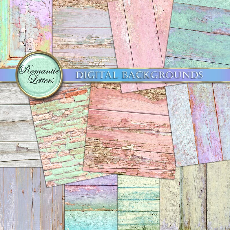 Wood digital paper pack digital wood background paper digital newborn photo backdrop wood shabby chic digital wood brick background backdrop image 10