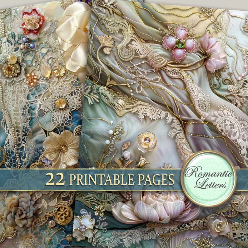 Printable Digital Junk Journal Pages Wedding Scrapbook Paper Pack ...