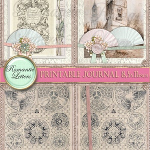 Printable Junk Journal Kit Printable Scrapbook Paper 8.5x11 Digital ...