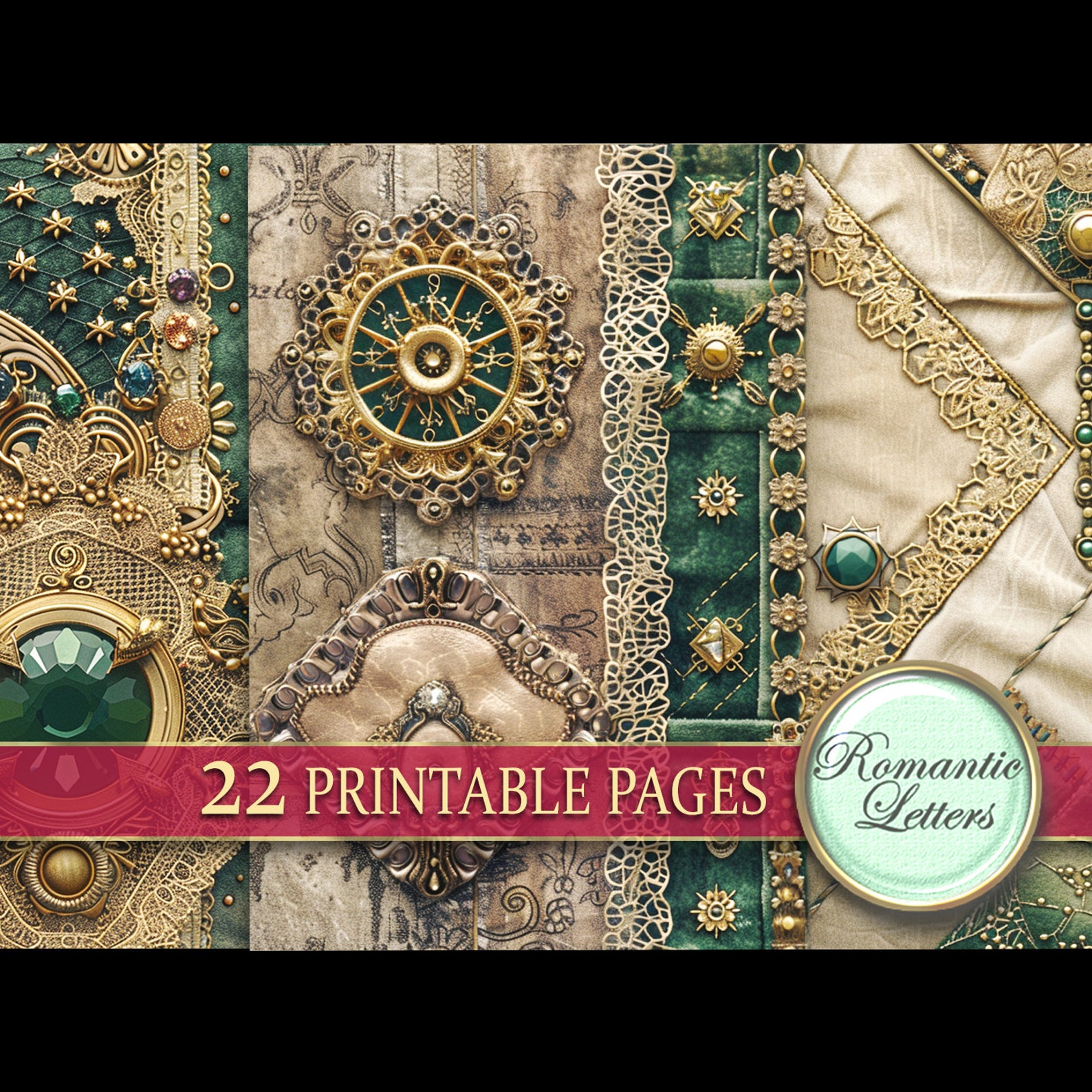 Digital Printable Scrapbook Paper Pack Junk Journal Pages Printable ...