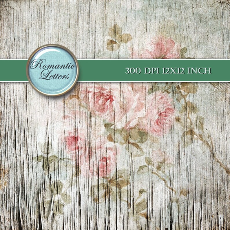 Digital scrapbooking paper background digital wedding paper background sepia wood printable decoupage paper digital scrapbook vintage rose image 6