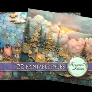 Digital Printable Scrapbook Paper Pack Fairytale Castle Patchwork ...