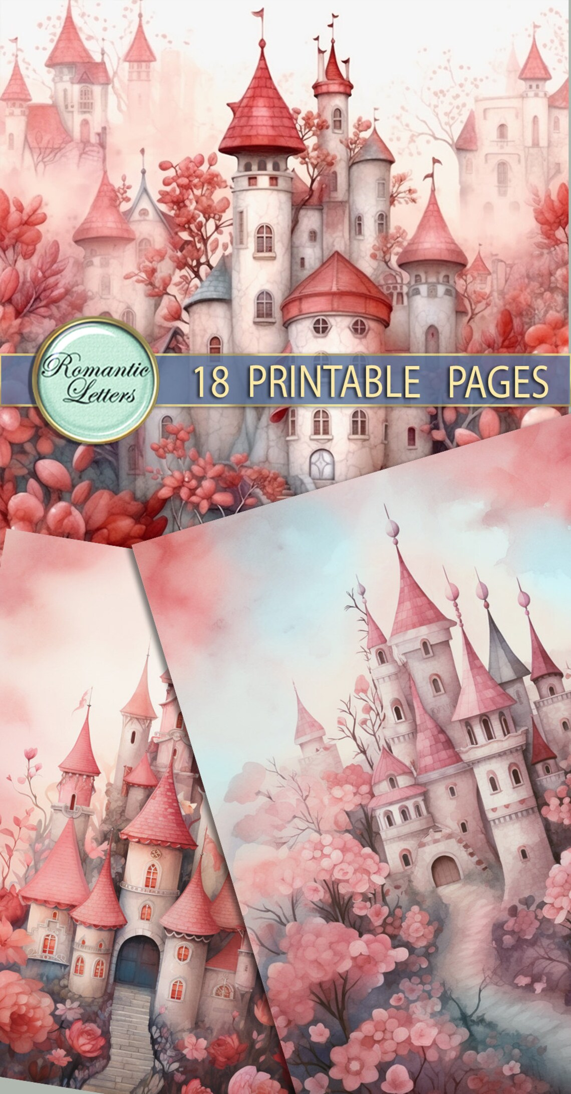 Printable Decoupage Paper Floral Digital Scrapbook Album Paper Fairy ...