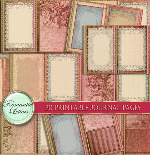 Printable Junk Journal Pages Printable Paper Craft A4 Vintage - Etsy