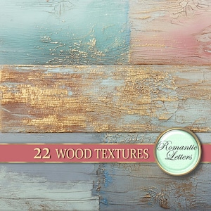 Pastel Wood digital texture Printable scrapbook paper background Photography backdrop shabby chic image 15