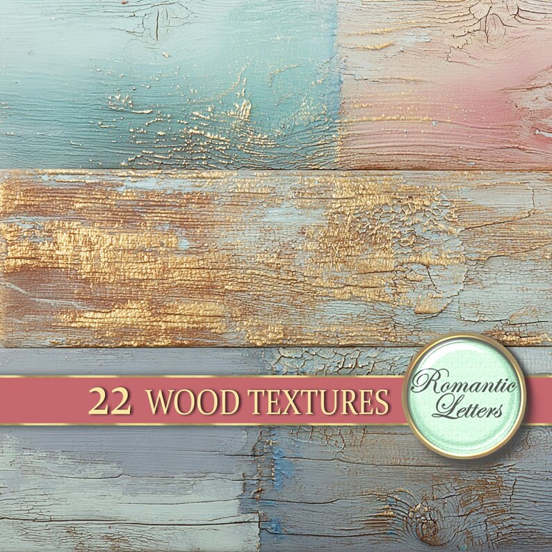 Pastel Wood digital texture Printable scrapbook paper background Photography backdrop shabby chic image 15