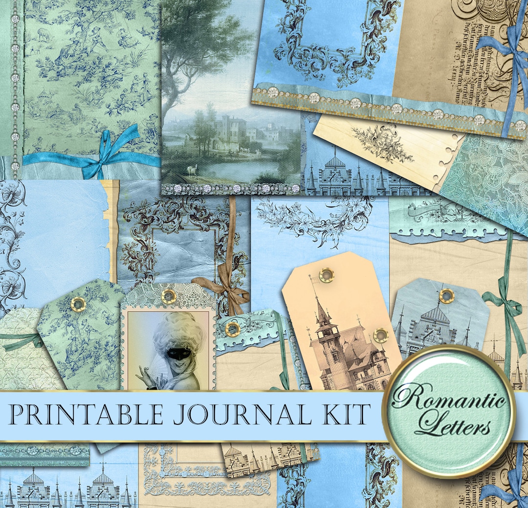 Printable Junk Journal Kit Digital Printable Junk Journal Paper Craft 8 ...