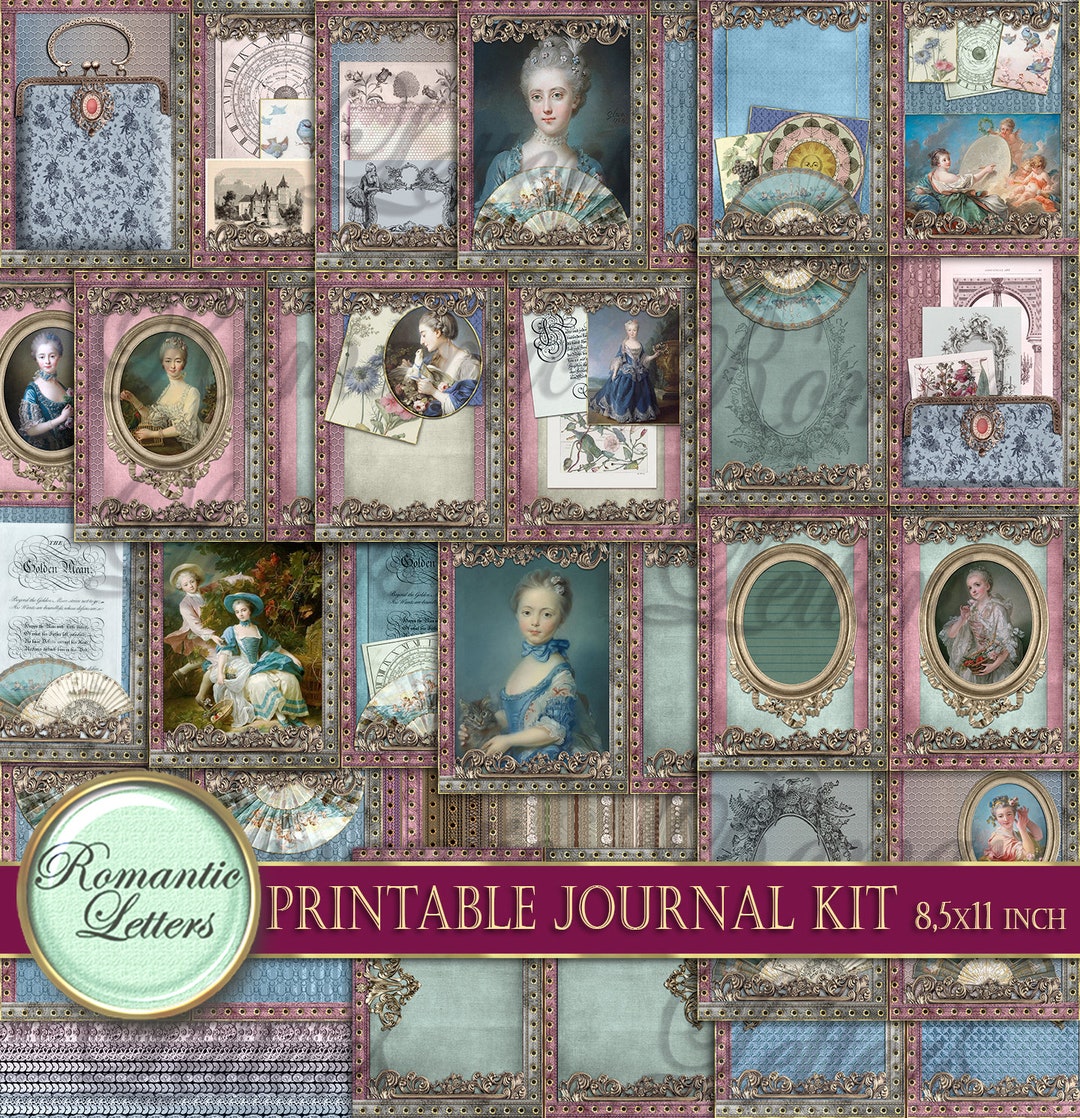 Printable Baroque Journal Kit Digital Printable Collage Sheet Printable ...