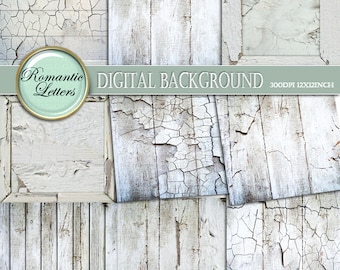 White Wood Texture digital paper pack Scrapbook Papers digital photo backdrops background paper distressed painted wood wedding background
