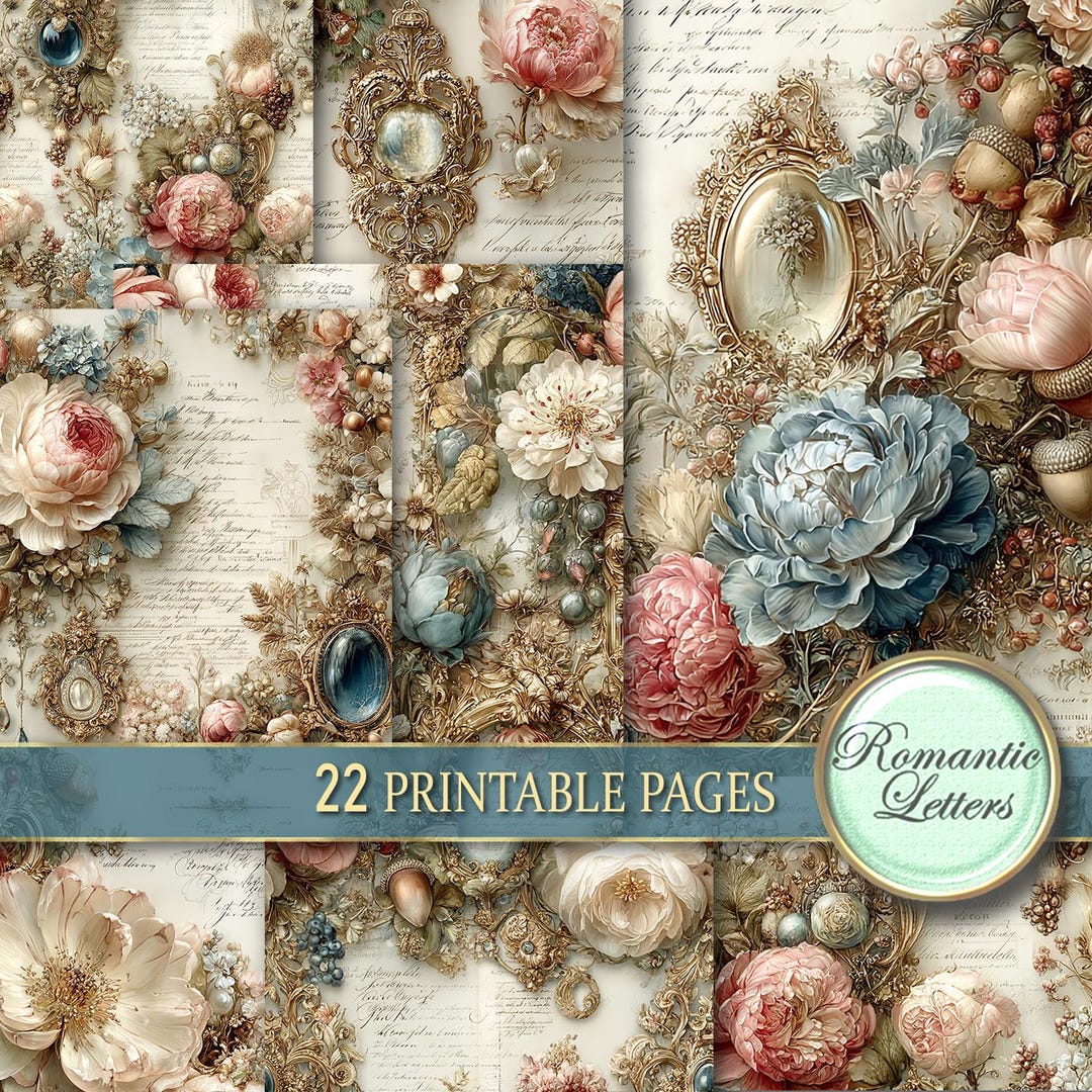 Digital Printable Wedding Invitation Card Making Scrapbook Paper Pack
