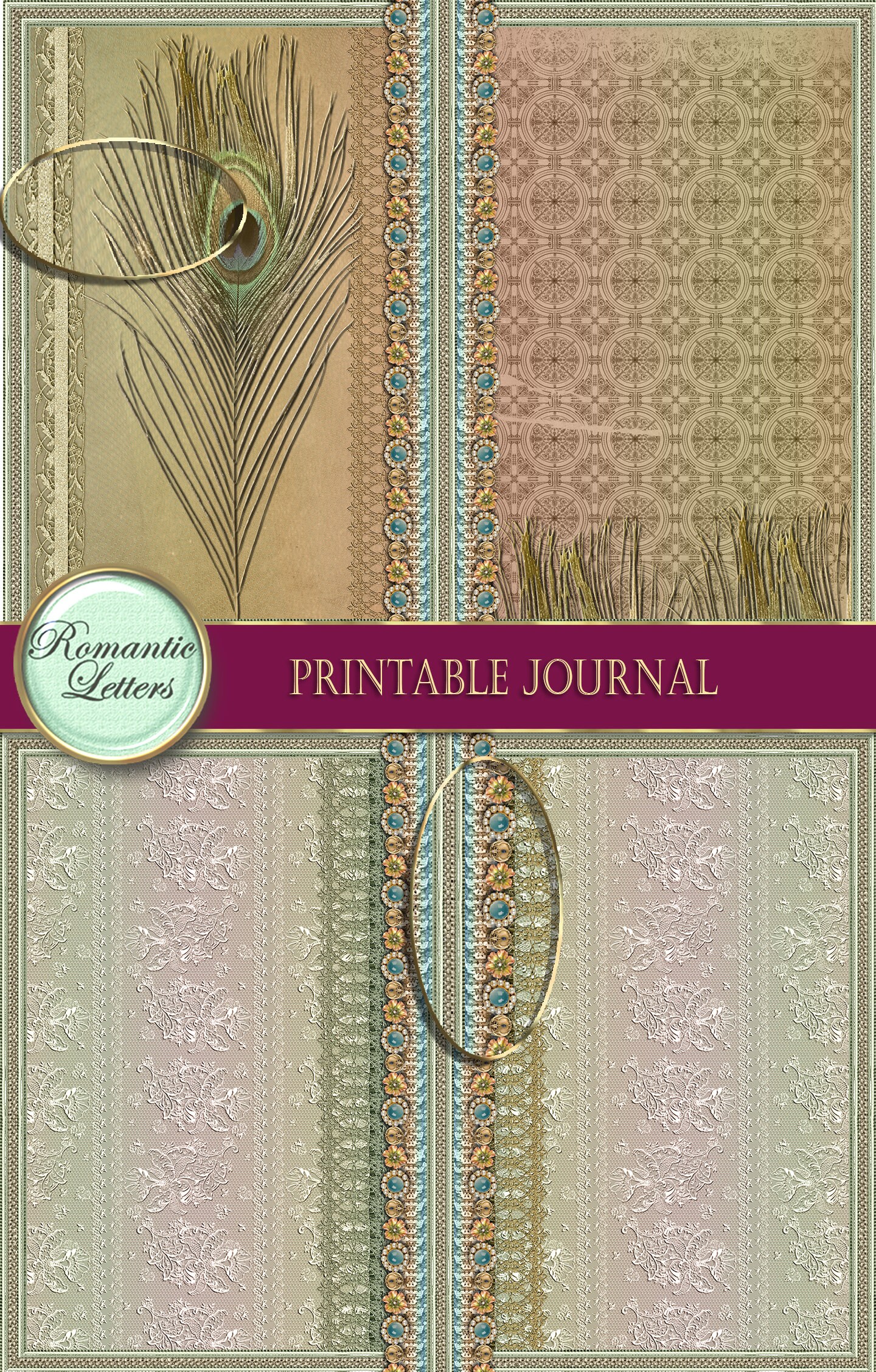 Printable Junk Journal Kit Vintage Digital Printable Journal | Etsy