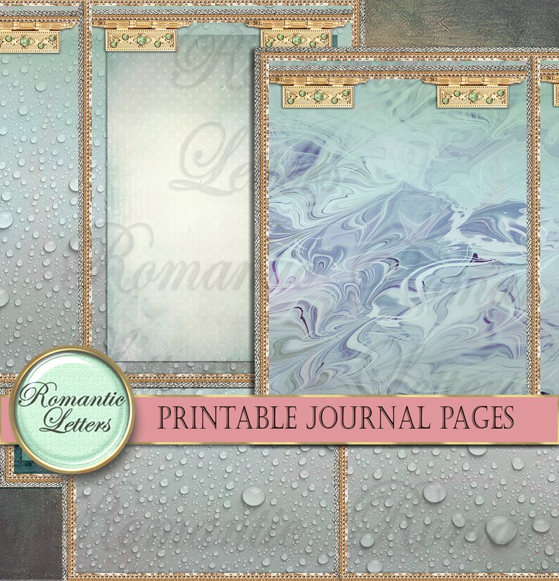 Printable Junk Journal Kit Digital Scrapbook Backgrounds Printable Junk ...