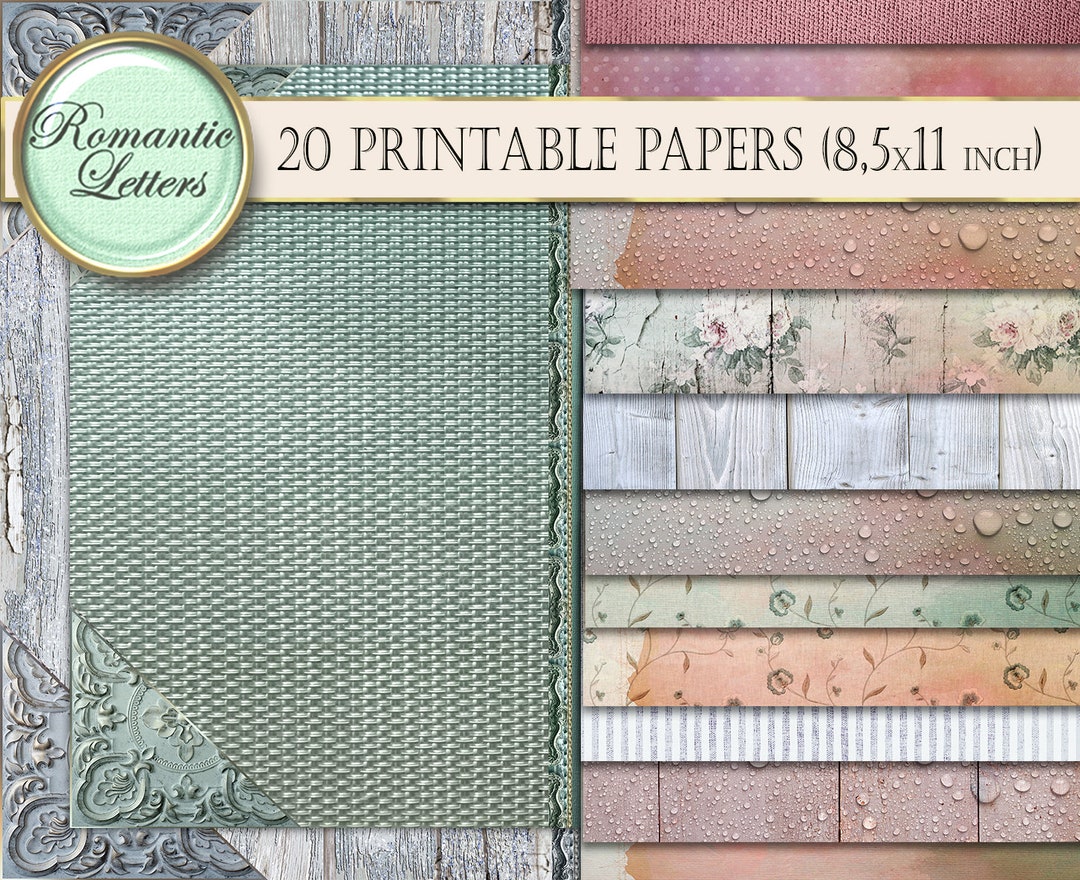 Printable Junk Journal Printable Paper Craft A4 8.5x11 Printable Pages ...