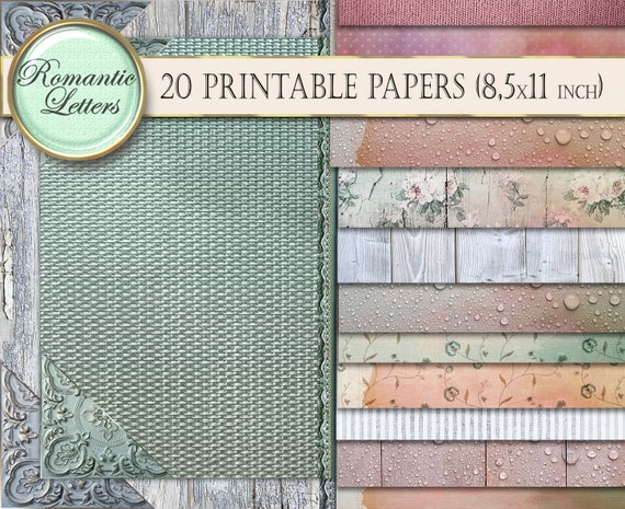 Printable Junk Journal Printable Paper Craft A4 8.5x11 - Etsy