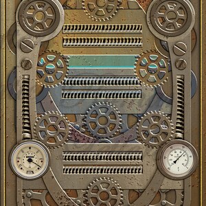 Steampunk Printable Journal Covers Industrial Digital Scrapbooking ...
