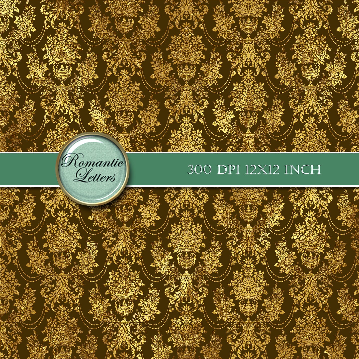 Desktop Background Pattern Gold Autumn Digital Paper Gold Damask Patterns Digital Vintage Scrapbook ...