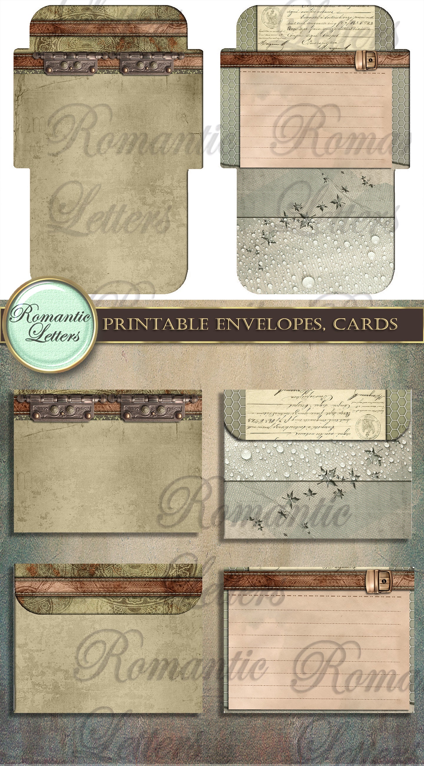 Printable Victorian Envelopes Printable Journal Kit Digital - Etsy Hong ...