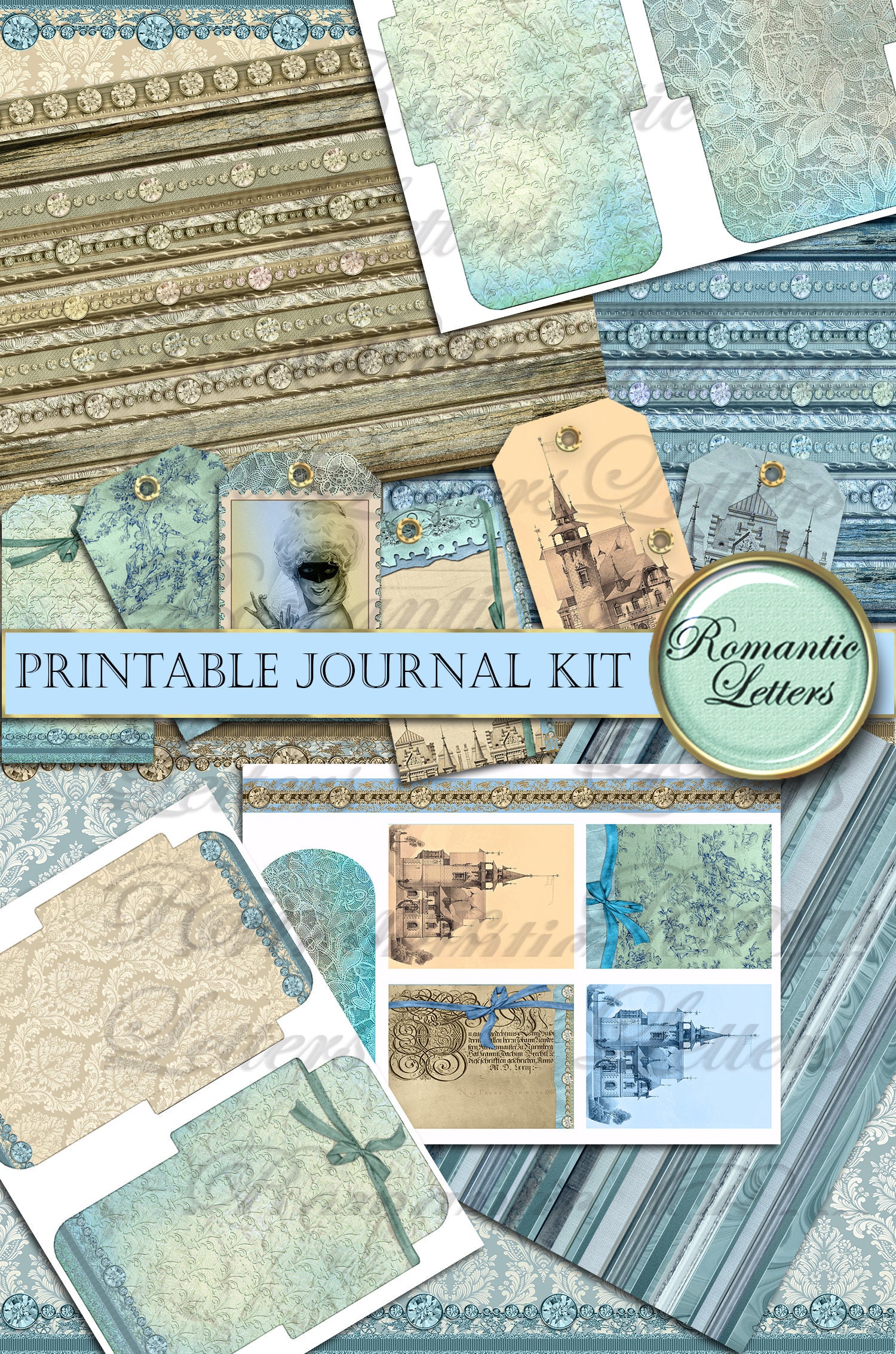 Printable Junk Journal Kit Digital Printable Junk Journal Paper Craft 8 ...