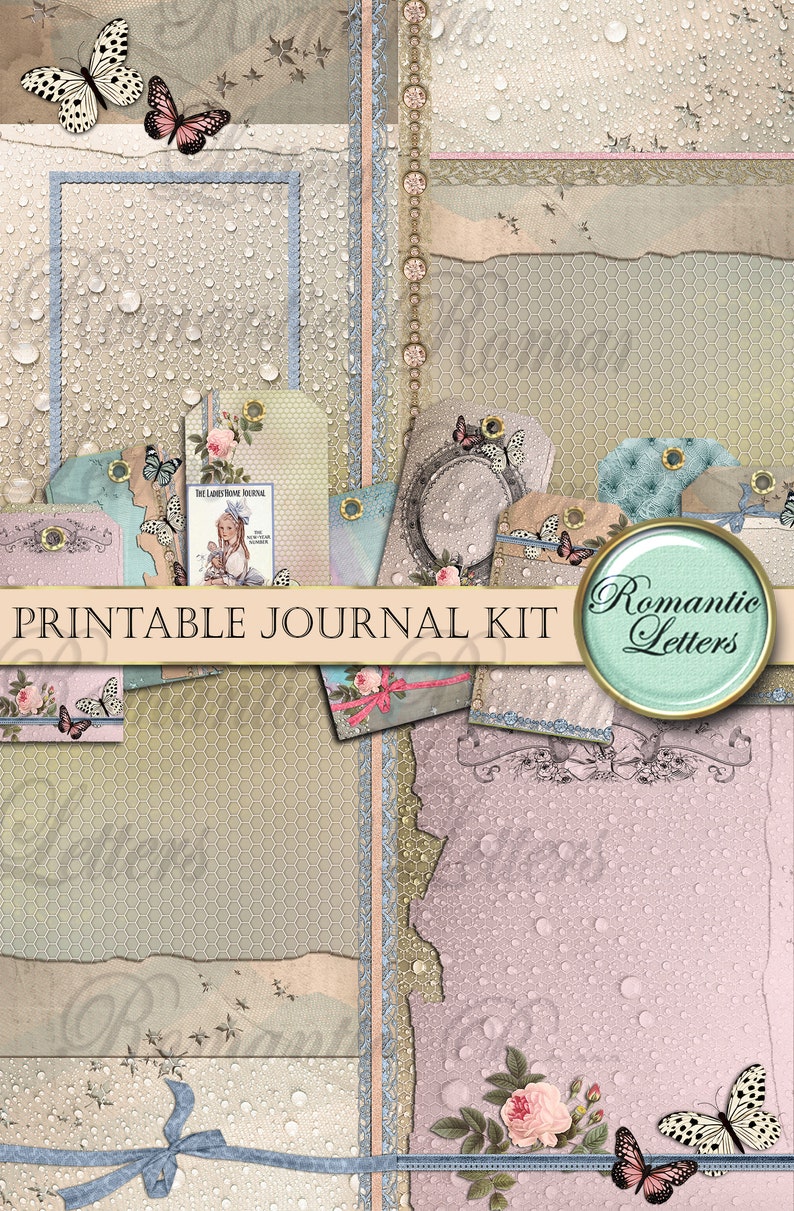 Printable Junk Journal Kit Digital Collage Sheet Printable Junk Journal ...
