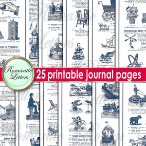 Printable junk journal paper digital paper pack Victorian magazine printable paper decoupage craft paper  A4 8.5x11 inch Ephemera scrapbook