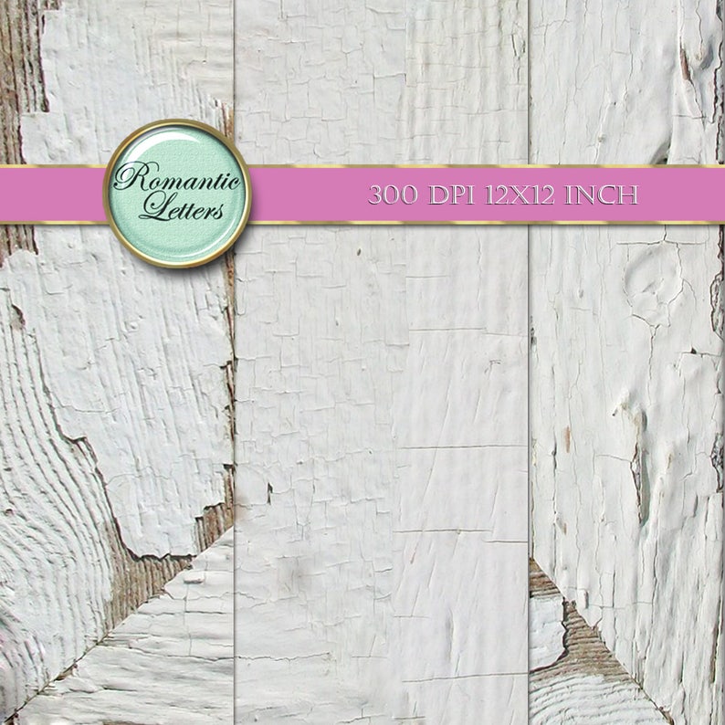 White Wood digital paper painted wood scrapbook paper pack texture wedding Background wood backdrop newborn digital backdrop shabby chic image 3