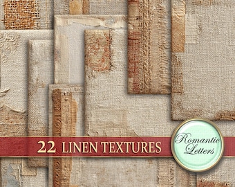Grunge Linen Digital Scrapbook Album Paper, Texture Background: Burlap Canvas Neutral (Printable)