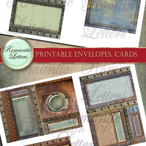 Op de afbeelding: Printbare digitale papierset met een steampunk-thema. Het papier heeft roestige metalen texturen, tandwielen en klinknagels. Het papier is perfect voor scrapbooking, kaartmaken en andere papierambachten.