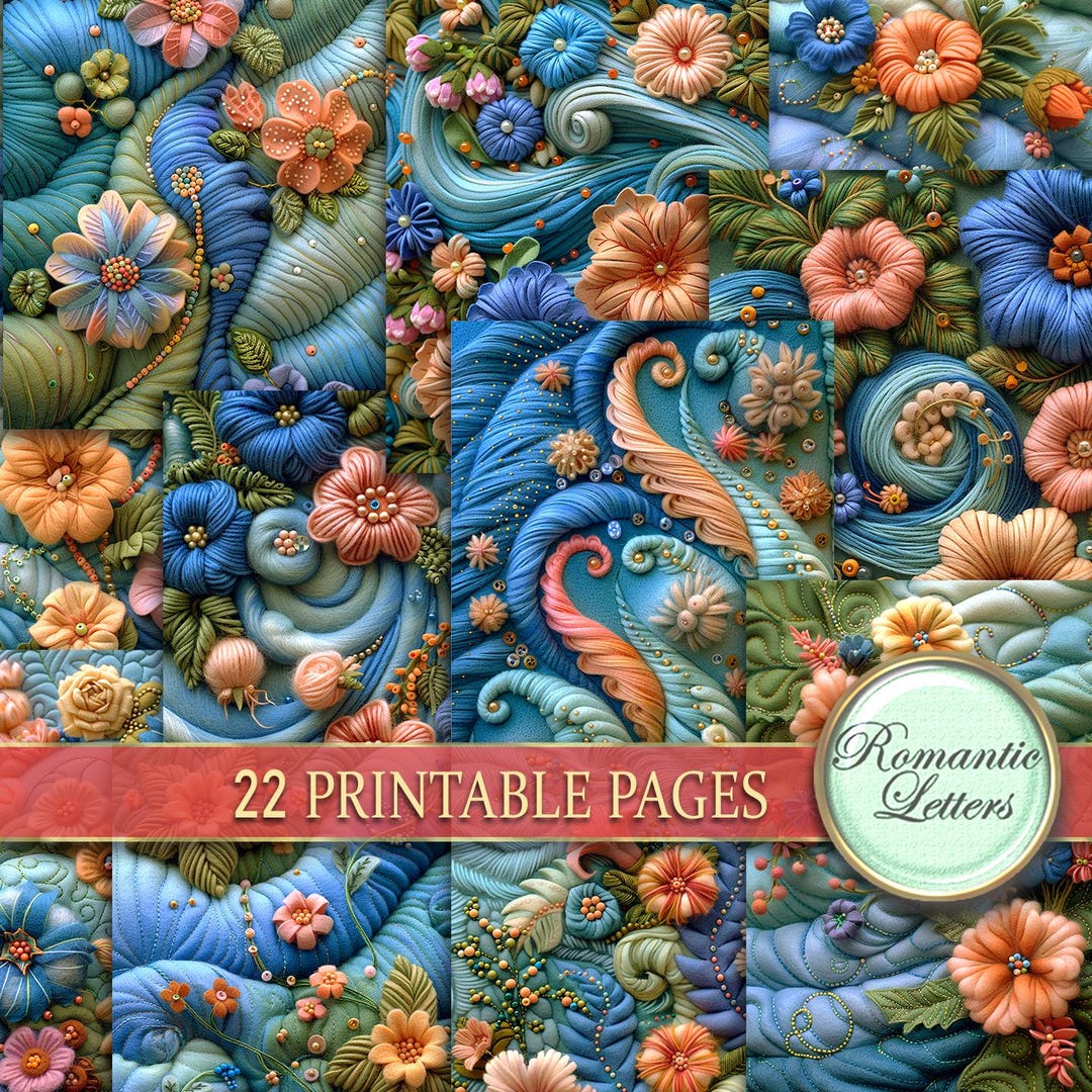 Digital Printable Scrapbook Paper Pack Junk Journal Pages Patchwork ...