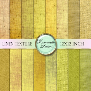 Linnen jute digitaal papier pack digitaal papier geel digitaal plakboek achtergrond papier linnen textuur stof canvas papier digitale download