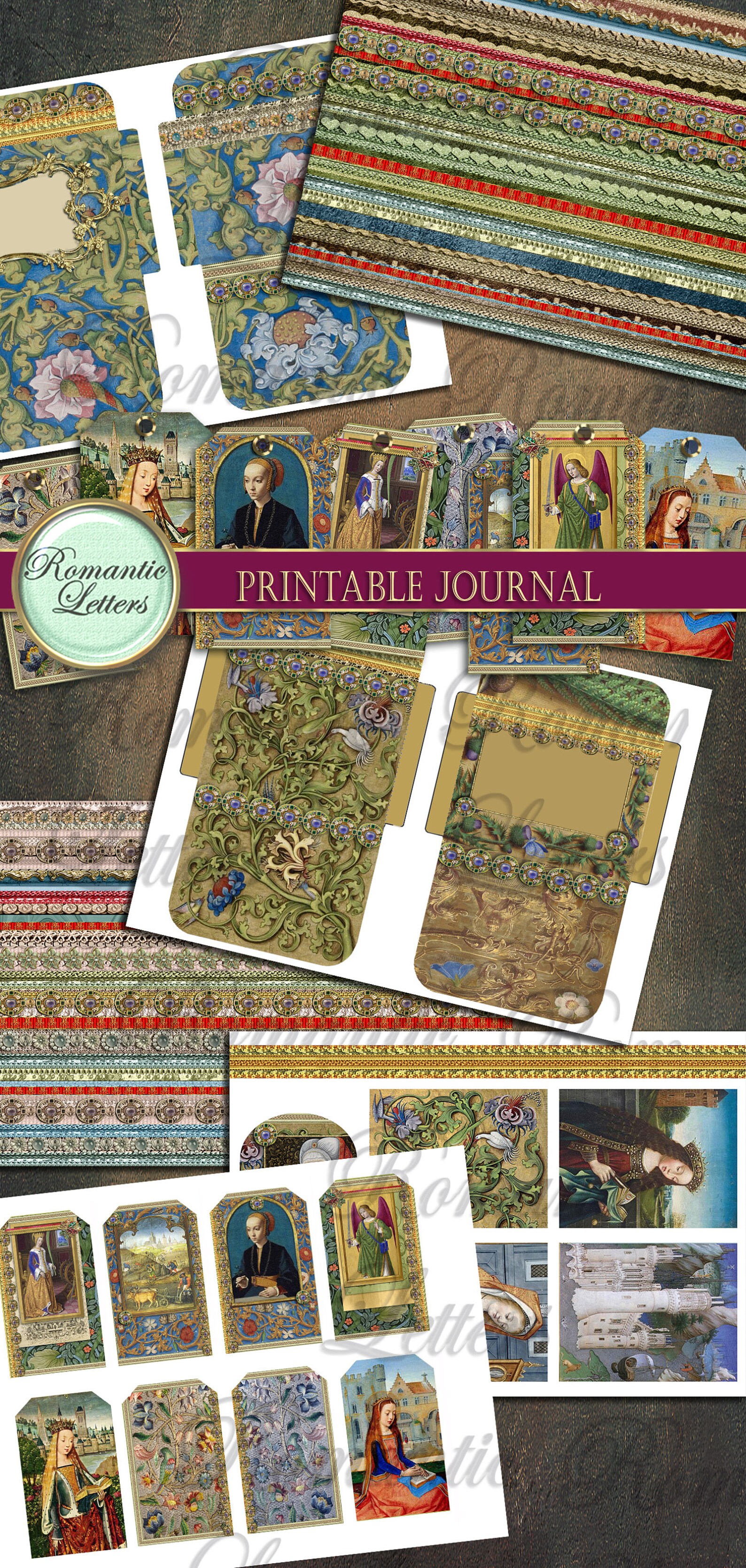 Printable Junk Journal Kit Digital Scrapbook Printable Journal Craft ...