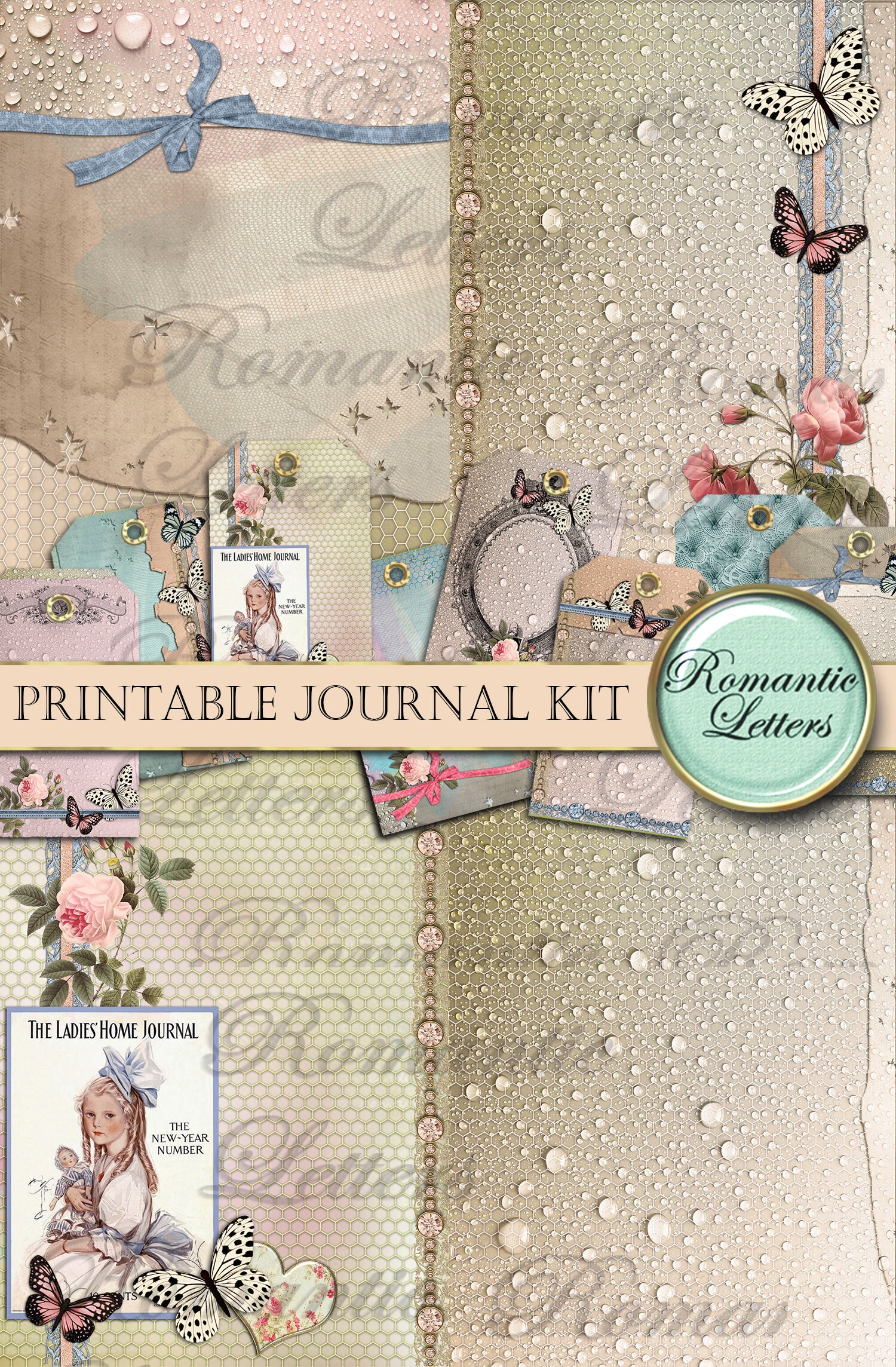 Printable Junk Journal Kit Digital Collage Sheet Printable - Etsy UK