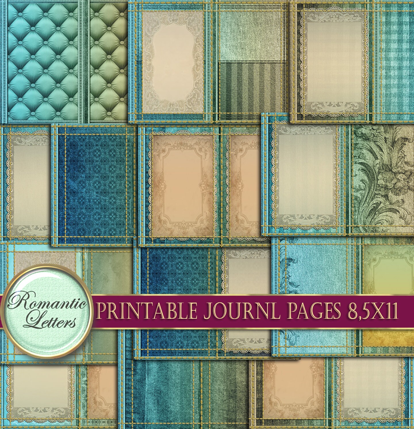 Craft Supplies & Tools Junk journal pages printable scrapbook paper craft A4  8.5x11 mini album digital scrapbook background vintage book spread  Victorian PART 3 Papercraft etna.com.pe