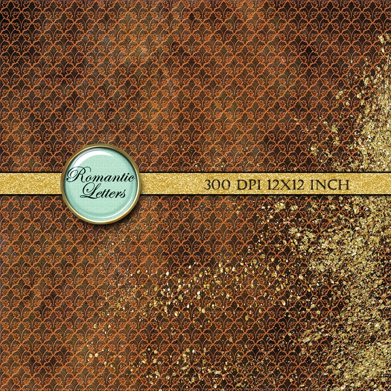 Digital gold glitter paper digital scrapbook paper gold pixie Etsy