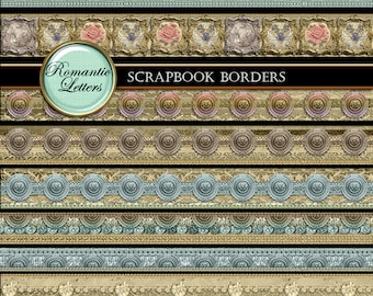 Baroque lace clip art Digital printable scrapbook  elements borders clip art digital clip art download golden lace clipart shabby chic