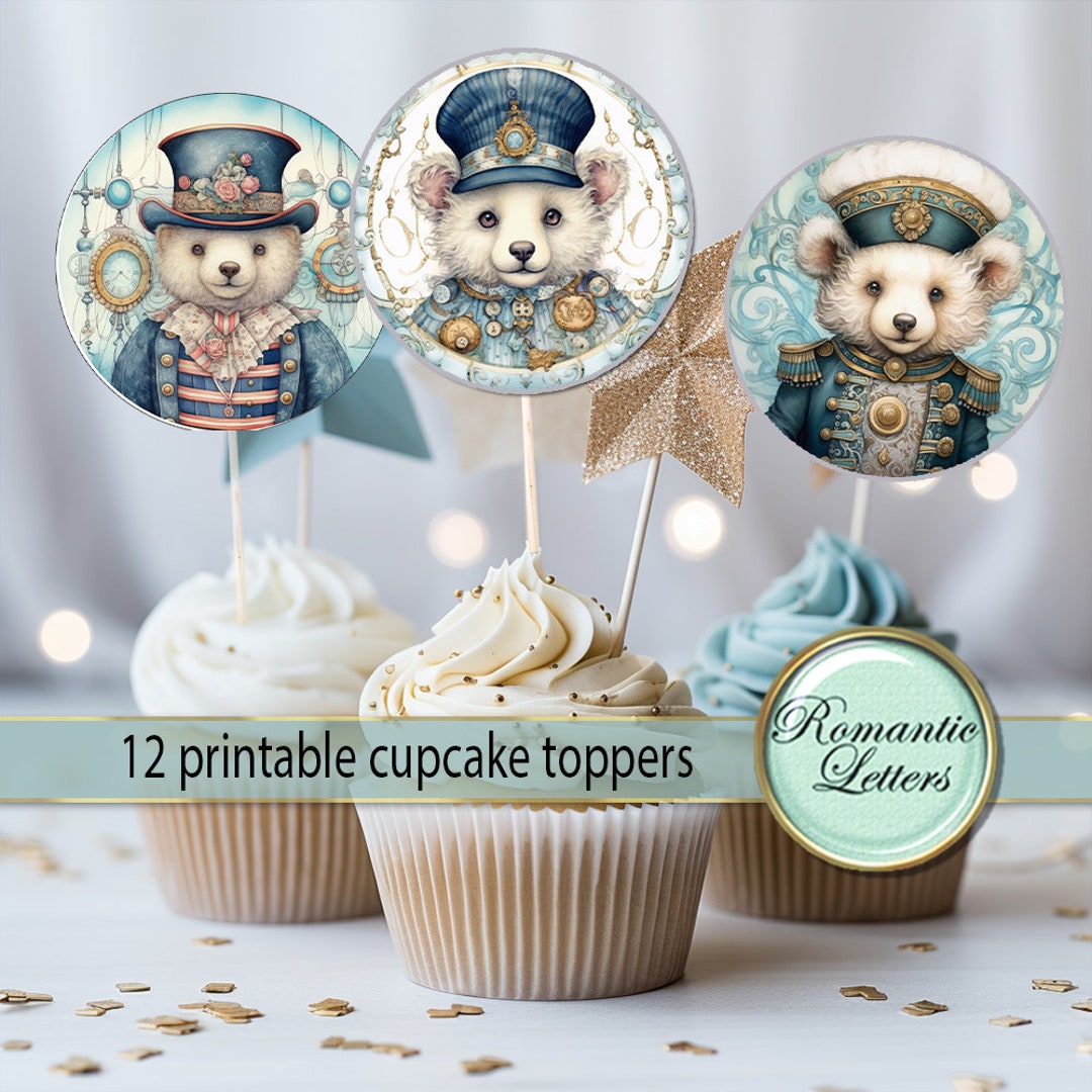 Printable Cupcake Toppers Birthday Craft Baby Shower Party Decorations ...