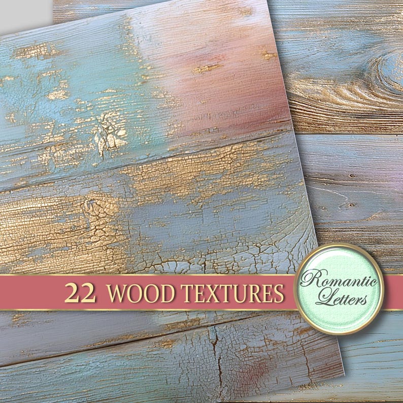 Pastel Wood digital texture Printable scrapbook paper background Photography backdrop shabby chic image 3