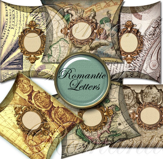 Digital printable Box digital printable gift box printable party favor box gift wrap steampunk jewelry pillow box children paper craft