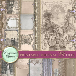 Printable Junk journal kit Victorian digital scrapbooking Victorian printable journal craft paper A4  8x11 vintage journal pages PART 2