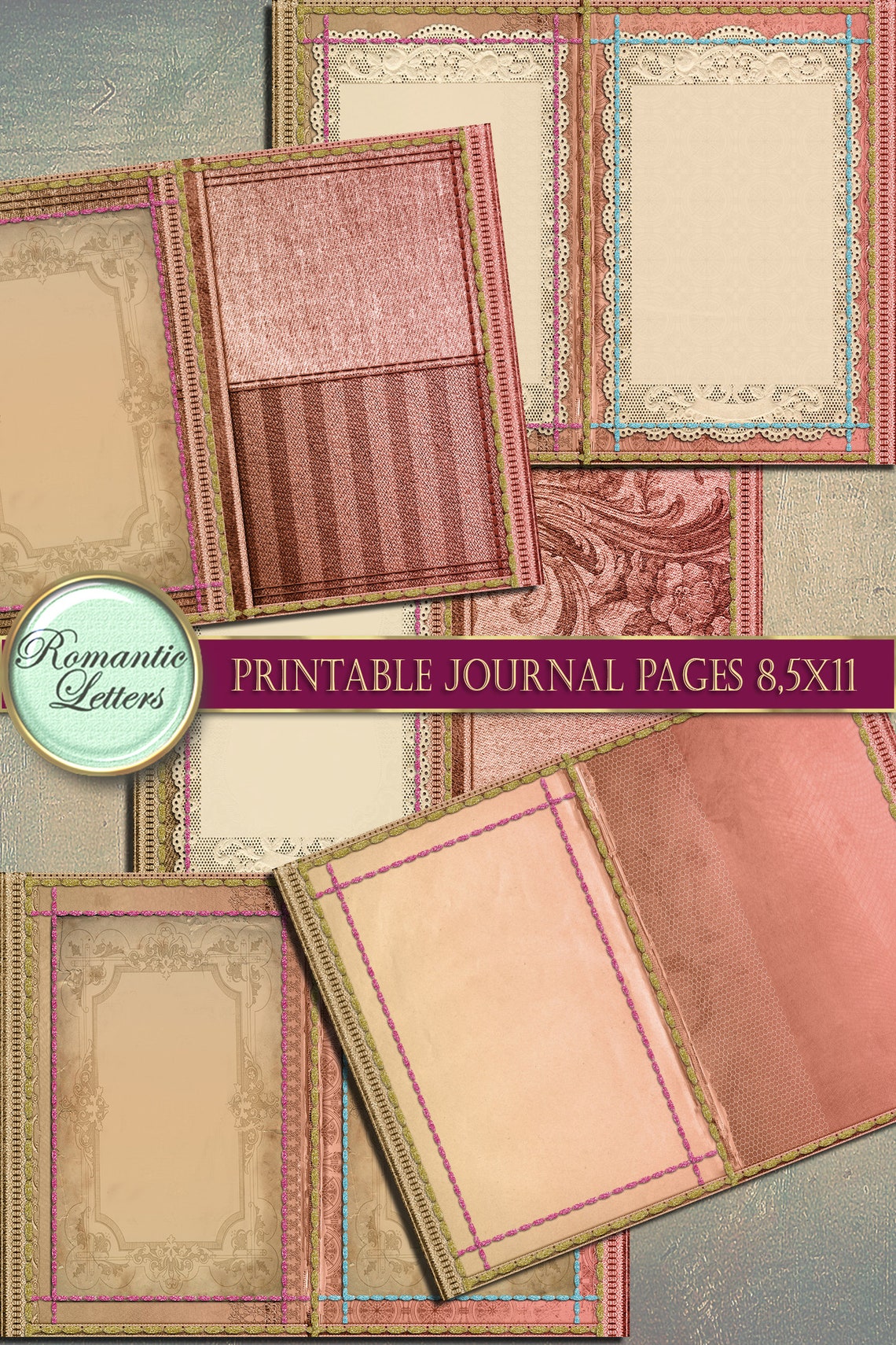 Printable Junk Journal Pages Printable Paper Craft A4 Vintage - Etsy