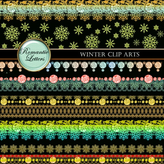 Christmas Clip Art Gold Glitter Clip Art Christmas Digital | Etsy