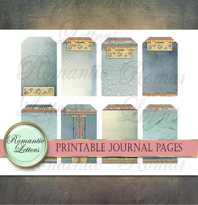 Printable Junk Journal Kit Digital Scrapbook Backgrounds Printable Junk ...