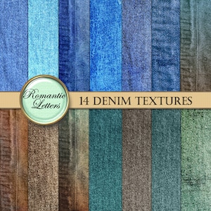 Pack de papier numérique en denim, fond de scrapbooking, papier numérique, texture de jeans en denim, tissu en denim, texture de téléchargement numérique de fond de jeans