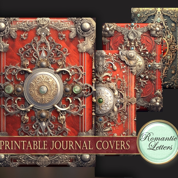 Printable Journal Cover digitales Scrapbooking Papier druckbare Junk Journal Cover altes Buch A4 8,5x11 Mini Album Cover gold Texturen Vintage