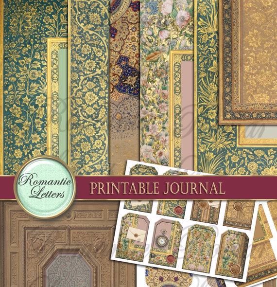 Printable Junk Journal Pages Printable Junk Journal Paper | Etsy
