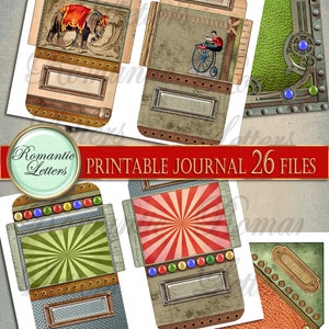 Vintage Circus Printable Junk Journal Kit. Digital Printable Pages ...
